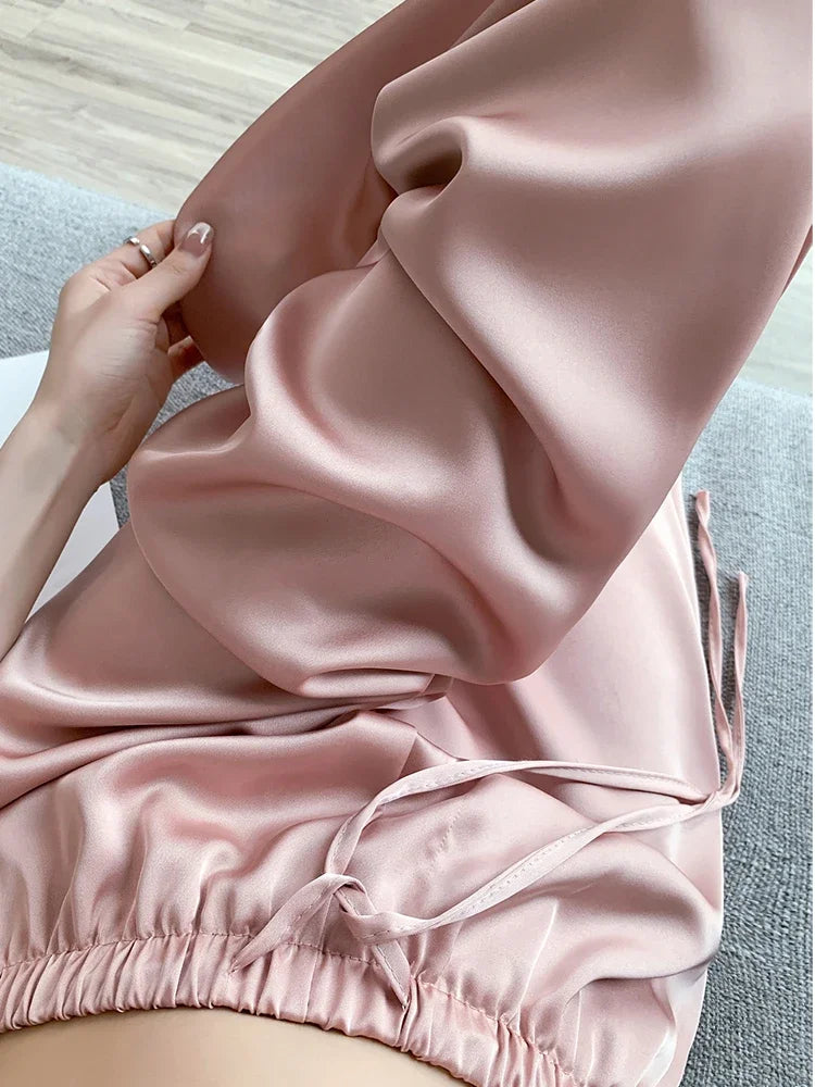 Silk Wide Leg Trousers