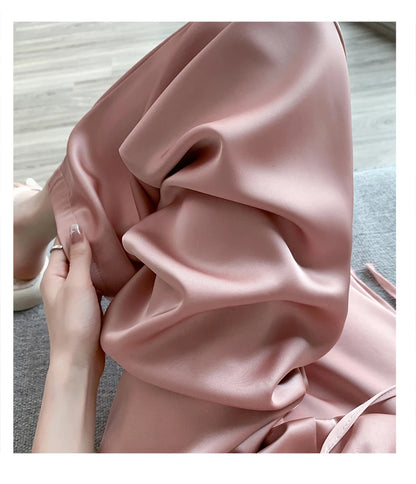 Silk Wide Leg Trousers