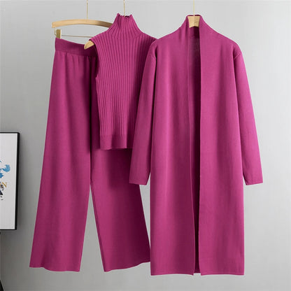 3-Piece Vintage Knit Cardigan Set