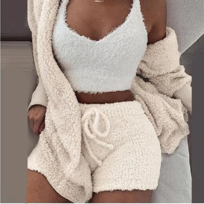 3 Piece Cosy Net Loungewear Set