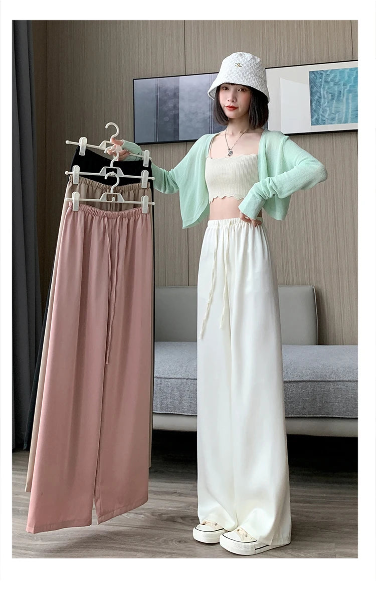 Silk Wide Leg Trousers