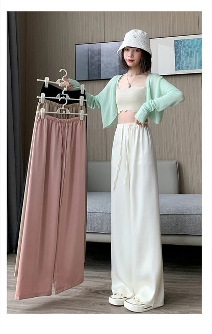 Silk Wide Leg Trousers