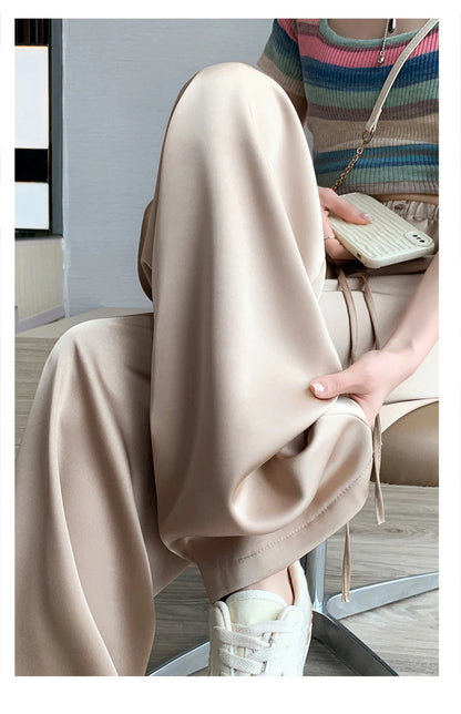 Silk Wide Leg Trousers