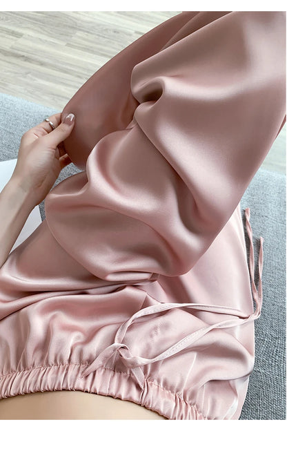 Silk Wide Leg Trousers