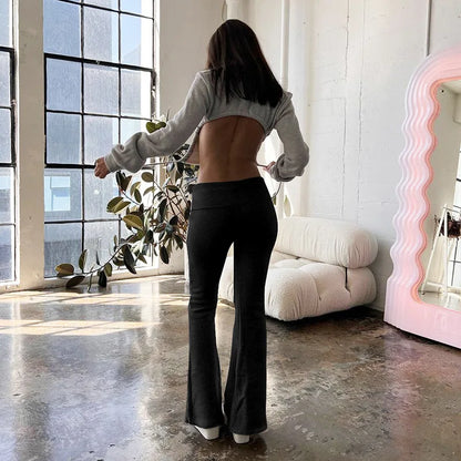 Low Rise Flared Leggings