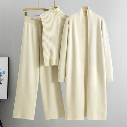 3-Piece Vintage Knit Cardigan Set