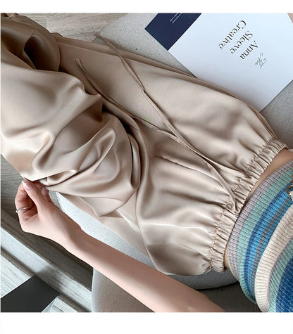 Silk Wide Leg Trousers