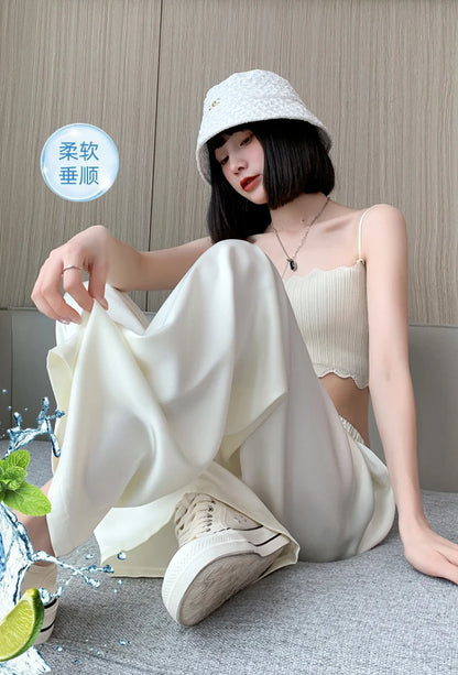 Silk Wide Leg Trousers