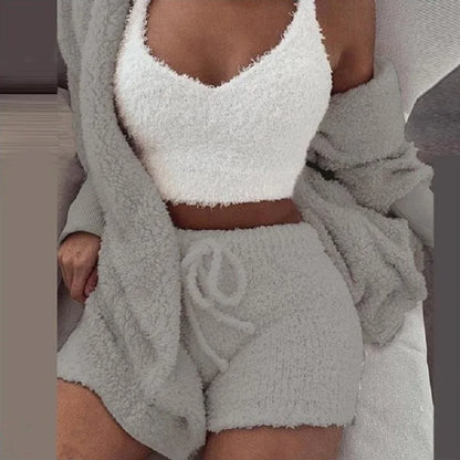 3 Piece Cosy Net Loungewear Set