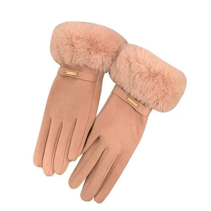 Furry Full-Finger Mittens