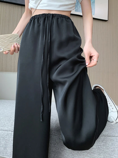 Silk Wide Leg Trousers