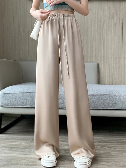 Silk Wide Leg Trousers