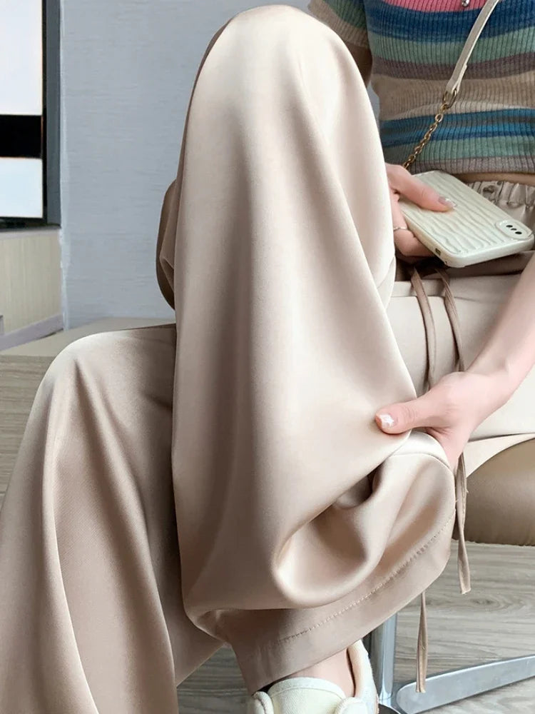 Silk Wide Leg Trousers