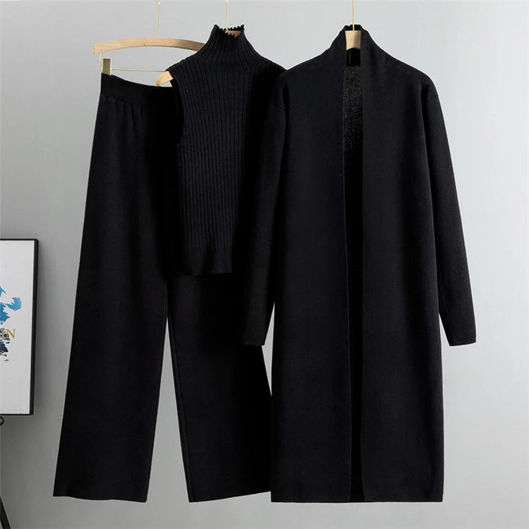 3-Piece Vintage Knit Cardigan Set