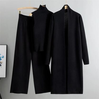3-Piece Vintage Knit Cardigan Set
