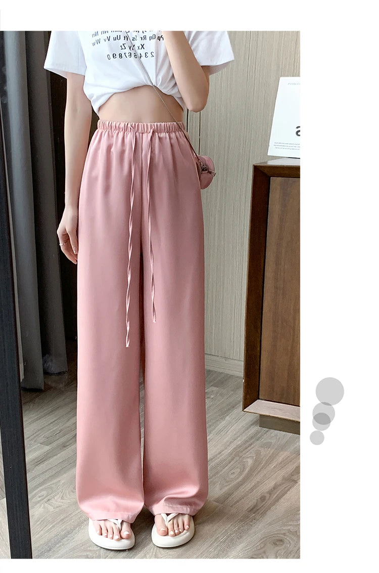Silk Wide Leg Trousers