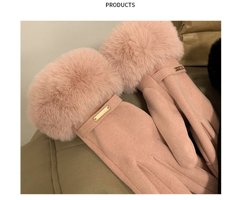 Furry Full-Finger Mittens