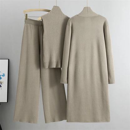 3-Piece Vintage Knit Cardigan Set