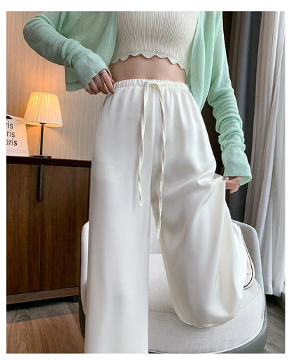 Silk Wide Leg Trousers